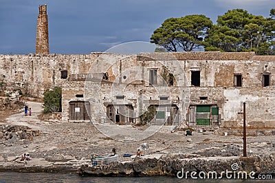 Sicily seascape, Tonnara del Secco Editorial Stock Photo